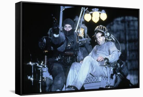 Brazil by TerryGilliam with Jonathan Pryce and Robert by Niro, 1985 (photo)-null-Framed Stretched Canvas