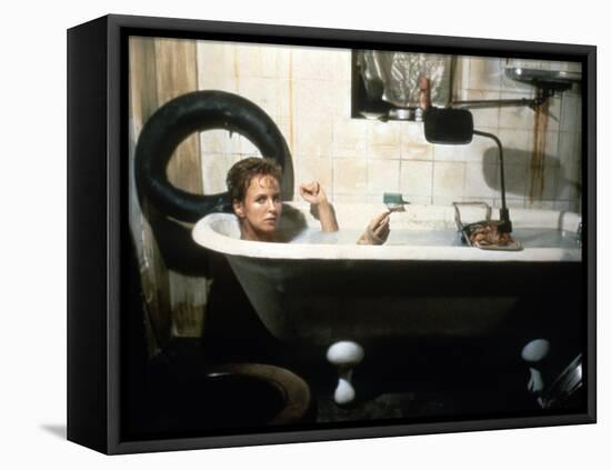 Brazil by TerryGilliam with Kim Greist, 1985 (photo)-null-Framed Stretched Canvas