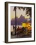 Brazil, City of Rio de Janeiro, Beach Bar at the Ipanema Beach with a view of the Morro Dois Irmaos-Karol Kozlowski-Framed Photographic Print