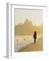 Brazil, City of Rio de Janeiro, Ipanema Beach and Morro Dois Irmaos at sunset.-Karol Kozlowski-Framed Photographic Print