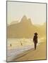 Brazil, City of Rio de Janeiro, Ipanema Beach and Morro Dois Irmaos at sunset.-Karol Kozlowski-Mounted Photographic Print