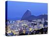 Brazil, City of Rio de Janeiro, Pereira da Silva, Twilight view over Laranjeiras towards the Sugarl-Karol Kozlowski-Stretched Canvas