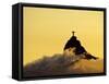 Brazil, City of Rio de Janeiro, Sunset view of the Christ the Redeemer and Corcovado Mountain.-Karol Kozlowski-Framed Stretched Canvas