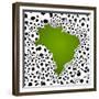 Brazil Country Shape Soccer Balls-cienpies-Framed Premium Giclee Print