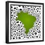 Brazil Country Shape Soccer Balls-cienpies-Framed Premium Giclee Print