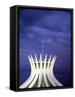 Brazil, Distrito Federal-Brasilia, Brasilia, Metropolitan Cathedral of Brasilia-Jane Sweeney-Framed Stretched Canvas