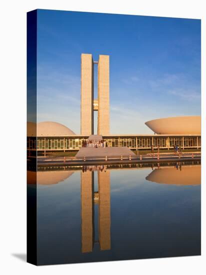 Brazil, Distrito Federal-Brasilia, Brasilia, National Congress of Brazil-Jane Sweeney-Stretched Canvas