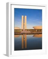 Brazil, Distrito Federal-Brasilia, Brasilia, National Congress of Brazil-Jane Sweeney-Framed Photographic Print