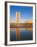 Brazil, Distrito Federal-Brasilia, Brasilia, National Congress of Brazil-Jane Sweeney-Framed Photographic Print