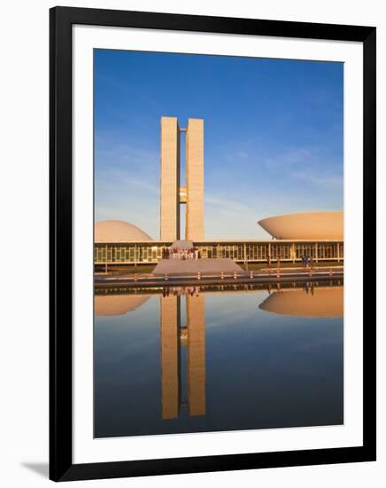 Brazil, Distrito Federal-Brasilia, Brasilia, National Congress of Brazil-Jane Sweeney-Framed Photographic Print