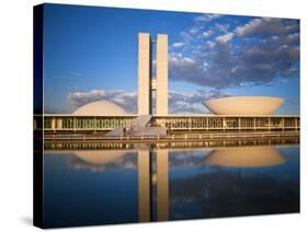 Brazil, Distrito Federal-Brasilia, Brasilia, National Congress of Brazil-Jane Sweeney-Stretched Canvas