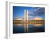 Brazil, Distrito Federal-Brasilia, Brasilia, National Congress of Brazil-Jane Sweeney-Framed Premium Photographic Print