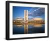 Brazil, Distrito Federal-Brasilia, Brasilia, National Congress of Brazil-Jane Sweeney-Framed Photographic Print