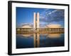 Brazil, Distrito Federal-Brasilia, Brasilia, National Congress of Brazil-Jane Sweeney-Framed Photographic Print