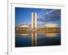 Brazil, Distrito Federal-Brasilia, Brasilia, National Congress of Brazil-Jane Sweeney-Framed Photographic Print