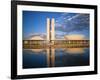 Brazil, Distrito Federal-Brasilia, Brasilia, National Congress of Brazil-Jane Sweeney-Framed Photographic Print