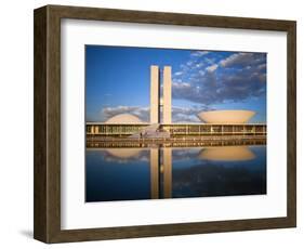 Brazil, Distrito Federal-Brasilia, Brasilia, National Congress of Brazil-Jane Sweeney-Framed Photographic Print