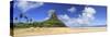 Brazil, Fernando De Noronha, Conceicao Beach with Morro Pico Mountain in the Background-Michele Falzone-Stretched Canvas