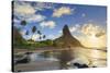 Brazil, Fernando De Noronha, Conceicao Beach with Morro Pico Mountain in the Background-Michele Falzone-Stretched Canvas