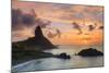 Brazil, Fernando De Noronha, Conceicao, Meio and Cachorro Beach with Morro De Pico Mountain-Michele Falzone-Mounted Photographic Print