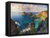 Brazil, Fernando De Noronha Marine National Park, Porco's Bay and Dos Irmaos Peaks-Michele Falzone-Framed Stretched Canvas