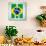 Brazil Flag Brazilian Alphabet Letters Words-gubh83-Art Print displayed on a wall