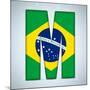 Brazil Flag Brazilian Alphabet Letters Words-gubh83-Mounted Art Print