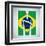 Brazil Flag Brazilian Alphabet Letters Words-gubh83-Framed Art Print