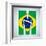 Brazil Flag Brazilian Alphabet Letters Words-gubh83-Framed Art Print