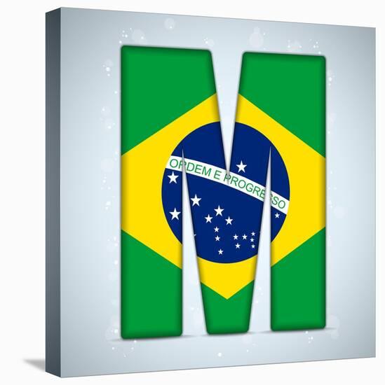 Brazil Flag Brazilian Alphabet Letters Words-gubh83-Stretched Canvas