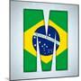 Brazil Flag Brazilian Alphabet Letters Words-gubh83-Mounted Premium Giclee Print