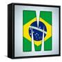 Brazil Flag Brazilian Alphabet Letters Words-gubh83-Framed Stretched Canvas