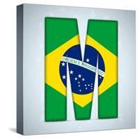 Brazil Flag Brazilian Alphabet Letters Words-gubh83-Stretched Canvas