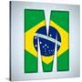 Brazil Flag Brazilian Alphabet Letters Words-gubh83-Stretched Canvas