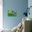 Brazil Flag Football-3dfoto-Mounted Premium Giclee Print displayed on a wall