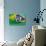 Brazil Flag Football-3dfoto-Art Print displayed on a wall