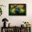 Brazil - Flag Style Of People Silhouettes And World Map Background-ilolab-Framed Art Print displayed on a wall