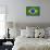 Brazil Flag-Sarah Nicholl-Framed Stretched Canvas displayed on a wall