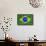 Brazil Flag-Sarah Nicholl-Framed Stretched Canvas displayed on a wall