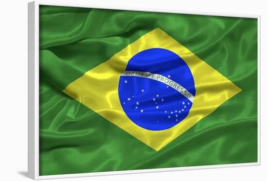 Brazil Flag-Sarah Nicholl-Framed Photographic Print