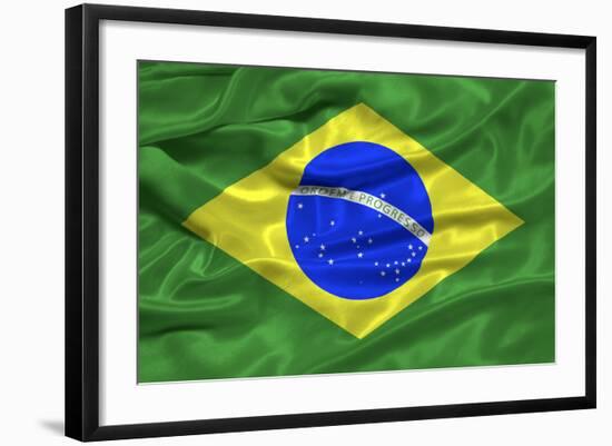 Brazil Flag-Sarah Nicholl-Framed Photographic Print