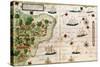 Brazil from the "Miller Atlas" by Pedro Reinel, circa 1519-null-Stretched Canvas