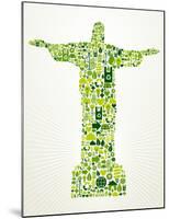 Brazil Go Green Concept Illustration-cienpies-Mounted Print
