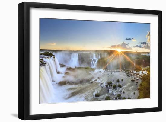 Brazil, Iguassu Falls National Park (Cataratas Do Iguacu), Devil's Throat (Garganta Do Diabo)-Michele Falzone-Framed Photographic Print