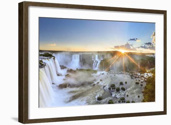 Brazil, Iguassu Falls National Park (Cataratas Do Iguacu), Devil's Throat (Garganta Do Diabo)-Michele Falzone-Framed Photographic Print