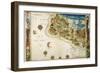 Brazil: Map And Native Indians-null-Framed Giclee Print