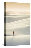 Brazil, Maranhao, Atins, Lencois Maranhenses national park, people standing in the dunes near Atins-Alex Robinson-Stretched Canvas