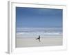 Brazil, Maranhao, Sao Luis, Sao Marcos Beach, Boy Playing Football on the Beach-Alex Robinson-Framed Photographic Print