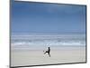 Brazil, Maranhao, Sao Luis, Sao Marcos Beach, Boy Playing Football on the Beach-Alex Robinson-Mounted Photographic Print