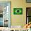 Brazil Painted Flag-jordygraph-Framed Stretched Canvas displayed on a wall